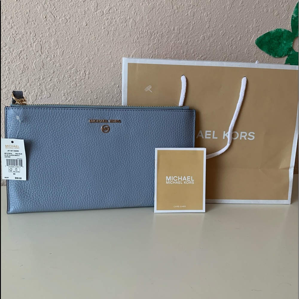 Michael Kors zip clutch wristlet